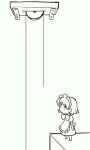  animated animated_gif chikoi gif lowres maid minigirl monochrome product_girl pulley pythagoras_switch 