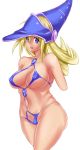  1girl blonde_hair breasts dark_magician_girl duel_monster female magical_girl swimsuit yu-gi-oh! yuu-gi-ou_duel_monsters 