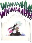  2girls 3d_rod! aori_(splatoon) black_hair comic cousins crying domino_mask english hair_down highres hotaru_(splatoon) hug mask multiple_girls pale_skin pointy_ears silver_hair splatoon tentacle_hair 