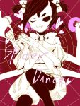  1girl bow extra_arms fangs insect_girl muffet solo thigh-highs undertale wink 