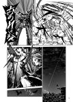  animal assassin&#039;s_creed_(series) bat blood chains comic explosion fangs fifiruu highres hong_meiling monochrome motion_blur polearm spear touhou translation_request vampire weapon 
