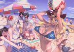  &gt;_&lt; 6+girls akitsu_maru_(kantai_collection) alternate_costume alternate_skin_color american_flag arms_up bad_id ball bare_arms bare_legs bare_shoulders barefoot beach beach_towel beach_umbrella beachball bikini bikini_top black_bikini black_eyes black_hair blonde_hair blouse blue_bikini blue_eyes blue_hair braid breasts brown_hair carrying_over_shoulder closed_eyes clouds cloudy_sky convenient_censoring cowboy_hat crab crop_top flag_print flower food frilled_bikini frills from_behind from_side green_bikini grey_bikini haguro_(kantai_collection) hair_between_eyes hair_flaps hair_flower hair_ornament hair_over_one_eye halter_top halterneck hamakaze_(kantai_collection) hat hayasui_(kantai_collection) hibiki_(kantai_collection) hibiscus highleg highleg_swimsuit highres holding_bag huge_breasts i-58_(kantai_collection) ice_cream incoming_hug iowa_(kantai_collection) kantai_collection katahira_(hiyama) kawakaze_(kantai_collection) kitakami_(kantai_collection) large_breasts lifebuoy looking_at_another looking_to_the_side lying midriff multiple_girls navel ocean on_back on_stomach one-piece_swimsuit ooi_(kantai_collection) outstretched_arms outstretched_hand peaked_cap pervert pink_hair purple_swimsuit redhead ro-500_(kantai_collection) sand sand_sculpture school_swimsuit side-tie_bikini silver_hair single_braid sitting sitting_on_person sky sleeping small_breasts soles standing standing_on_one_leg star star-shaped_pupils swimsuit symbol-shaped_pupils tan tank_top tanline tears tenryuu_(kantai_collection) towel umbrella umikaze_(kantai_collection) under_boob untied untied_bikini uzuki_(kantai_collection) white_bikini white_blouse white_hat white_swimsuit 