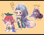  ... 2girls absurdly_long_hair aqua_panties bare_legs barefoot blush breasts bullying chibi cleavage closed_eyes crying dragon dress granblue_fantasy hair_intakes kicking large_breasts lavender_hair leaf letterboxed long_hair low_twintails multiple_girls navel navel_cutout open_mouth panties partially_translated plant_girl pointy_ears red_eyes sitting sukemyon sweatdrop tears thigh_strap tiamat_(granblue_fantasy) translation_request twintails underwear very_long_hair yggdrasill_(granblue_fantasy) 