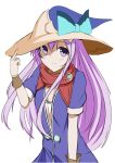  1girl alternate_costume choujigen_game_neptune hat long_hair looking_at_viewer mage nepgear neptune_(series) purple_hair scarf smile solo violet_eyes wizard_hat 
