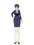  1girl gloves police police_uniform policewoman skirt type6 uniform 