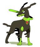  10s blank_eyes dog dragon monster no_humans ochappa pokemon pokemon_(game) pokemon_sm shadow simple_background white_background zygarde zygarde_10_percent 