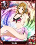 1girl artist_request bracelet breasts brown_eyes brown_hair card_(medium) character_name chess_piece erect_nipples hairband high_school_dxd jewelry large_breasts lolita_hairband long_hair marion_(high_school_dxd) pawn sparkle swimsuit trading_card 