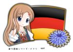  1girl blonde_hair blue_eyes cornflower flag flower german_flag germany long_hair murakami_senami 