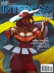  1girl alternate_costume breasts capcom cleavage cover dress highres magazine_cover muhammed_ansar_ali nail_polish purple_hair realistic rose_(street_fighter) solo street_fighter street_fighter_iv street_fighter_iv_(series) tarot 
