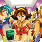  6+girls allenby_beardsley applying_makeup artist_request bare_shoulders blue_eyes breasts brown_hair bunny_higgins cath_ronary cleavage dress dressing_room elbow_gloves female_pov fisheye g_gundam gloves green_eyes green_hair gundam head_out_of_frame janet_smith kimura_takahiro leaning_forward lipstick looking_at_mirror looking_at_viewer makeup mirror multiple_girls official_art pov rain_mikamura red-framed_eyewear shirley_lane short_hair swimsuit white_gloves 