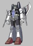  80s aircraft airplane arm_cannon artist_request cannon crossover decepticon fusion jet kantai_collection kuroshio_(kantai_collection) machine machinery mecha no_humans oldschool parody robot short_hair skywarp solo transformers weapon 