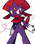  blush fangs no_humans pokemon red_eyes rino563 weavile 