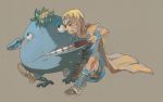  boots cape chrono_trigger dalton eyepatch ichito_(pixiv164062) ichito_(pyxis) long_hair monster nu sweat teeth 