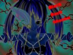  black_rock_shooter bra solo tagme twintails 