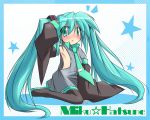  hatsune_miku oversized_clothes plumy_snow thighhighs twintails umesato_yukino vocaloid young 