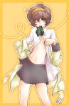  brown_hair code_geass crossdressing crossdressinging green_eyes hairband kururugi_suzaku muu school_uniform skirt undressing 