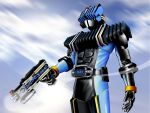  1boy bad_id bad_pixiv_id belt gun kamen_rider kamen_rider_dcd kamen_rider_diend male_focus solo weapon 