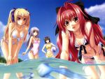  beach bikini corticarte_apa_lagranges kannatsuki_noboru shinkyoku_soukai_polyphonica swimsuit wallpaper yugiri_perserte yugiri_princesca 