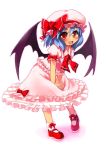  blue_hair hat red_eyes remilia_scarlet short_hair toichi touhou wings 