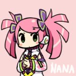  chan_co chibi green_eyes haruka_nana pink_hair utau 