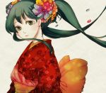  hatsune_miku japanese_clothes kimono koto2 twintails vocaloid 
