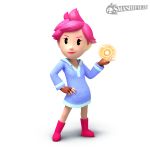  black_eyes boots fingerless_gloves kumatora looking_at_viewer mother_(game) mother_3 pink_hair short_hair 