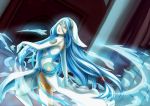  1girl aqua_(fire_emblem_if) artist_request blue_hair breasts dancer dress female fire_emblem fire_emblem_if nintendo yellow_eyes 