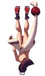  animated animated_gif back bare_legs breasts brown_hair cleavage falling high_ponytail japanese_clothes king_of_fighters king_of_fighters_xiii large_breasts long_hair midair ninja no_bra pelvic_curtain pixel_art ponytail revealing_clothes shiranui_mai sideboob tabi 