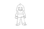  adult animated animated_gif asriel_dreemurr asriel_hyperdeath_adult caprine god_of_hyperdeath monochrome simple_background tagme undertale white_background 