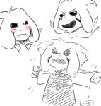  adult asriel_dreemurr asriel_hyperdeath_adult caprine god_of_hyperdeath monochrome spot_color tagme undertale white_background 