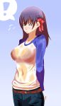  1girl blush breasts fate/stay_night fate_(series) highres kurorettsu large_breasts long_hair matou_sakura open_mouth quality solo 