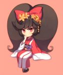  1girl ashley_(warioware) black_hair bow kimono nintendo ribbon skull solo twintails warioware 