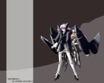  10s 1girl 2010 armor artist_name dated female gawein mecha_musume original purple_hair signature solo sr-71_blackbird 