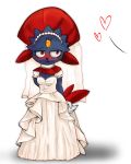  &lt;3 1girl blush pokemon red_eyes weavile wedding_dress 
