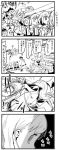  4koma 6+girls @_@ admiral_(kantai_collection) arare_(kantai_collection) blood blood_from_mouth comic dodge energy_beam fainted greyscale groping ikazuchi_(kantai_collection) inazuma_(kantai_collection) kantai_collection kasumi_(kantai_collection) kitakami_(kantai_collection) monochrome multiple_girls nukosama ooi_(kantai_collection) ooshio_(kantai_collection) partially_translated shinkaisei-kan translation_request 