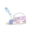  1girl blush_stickers chibi female hat lavender_hair letty_whiterock smile solo touhou white_background zannen_na_hito 