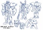  1boy 90s beast_wars cannon full_body gorilla hands kamizono_(spookyhouse) lowres machine machinery maximal mecha monochrome muscle no_humans oldschool optimus_primal robot science_fiction solo transformers weapon 