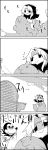  4koma bar_censor censored clouds comic highres hood kumoi_ichirin monochrome riding shaded_face sky smile takobue tani_takeshi touhou translation_request yukkuri_shiteitte_ne 