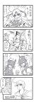  4koma 51_(akiduki) bare_shoulders breasts comic commentary_request elbow_gloves eyepatch glasses gloves greyscale headgear highres kantai_collection large_breasts monochrome nagato_(kantai_collection) nowaki_(kantai_collection) open_mouth remodel_(kantai_collection) scarf school_uniform sendai_(kantai_collection) serafuku shinkaisei-kan sunglasses tenryuu_(kantai_collection) text translation_request tsuki_ni_kawatte_oshioki_yo two_side_up wo-class_aircraft_carrier 