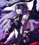  1girl armpits artist_request blonde_hair breasts chains cleavage detached_sleeves fate/grand_order fate_(series) jeanne_alter large_breasts navel pale_skin ruler_(fate/apocrypha) ruler_(fate/grand_order) solo standard_bearer sword weapon yellow_eyes 