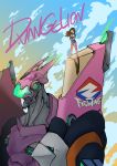  absurdres bodysuit crossover d.va_(overwatch) evangelion:_3.0_you_can_(not)_redo highres jacket mecha meka_(overwatch) neon_genesis_evangelion overwatch plugsuit rebuild_of_evangelion size_difference track_jacket 