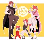  2boys 2girls ahoge blue_eyes blush brother_and_sister brown_hair child chinese_clothes double_bun family father_and_daughter father_and_son gintama husband_and_wife kagura_(gintama) kamui_(gintama) kouka_(gintama) looking_at_another mother_and_daughter mother_and_son multiple_boys multiple_girls orange_hair pose siblings umibouzu_(gintama) younger 