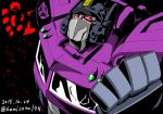 1boy autobot black_background clenched_hand dark_persona glowing glowing_eyes insignia kamizono_(spookyhouse) machine machinery mecha no_humans optimus_prime red_eyes robot science_fiction solo transformers transformers_shattered_glass upper_body 