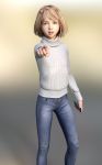  1girl 3d child daz3d female gradient gradient_background solo tagme 