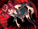  claws demon_girl detached_sleeves drill_hair fangs headphones kasane_teto red_eyes red_hair redhead skirt sukua thigh-highs thighhighs tk28 torn_clothes twintails utau wings 