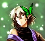 bare_shoulders blonde_hair butterfly green_eyes mizuhashi_parsee pointy_ears rex rex_k sleeveless touhou 