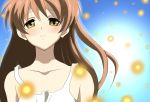  brown_hair clannad close-up dress girl_from_the_illusionary_world long_hair miracle sparkle 