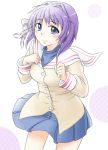  clannad fujibayashi_ryou purple_hair school_uniform short_hair yoekosukii 