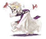  barefoot blonde_hair eyes feet gap hat short_hair sketch toki_(pixiv) touhou yakumo_yukari 