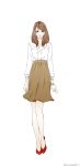  1girl character_request female full_body komae0611 long_hair simple_background skirt solo tagme white_background 
